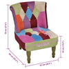 Poltrona Francese Design Patchwork in Tessuto 52 x 64 x 70 cm Multicolore - immagine 3 | SolPatio - Image 3 of 4