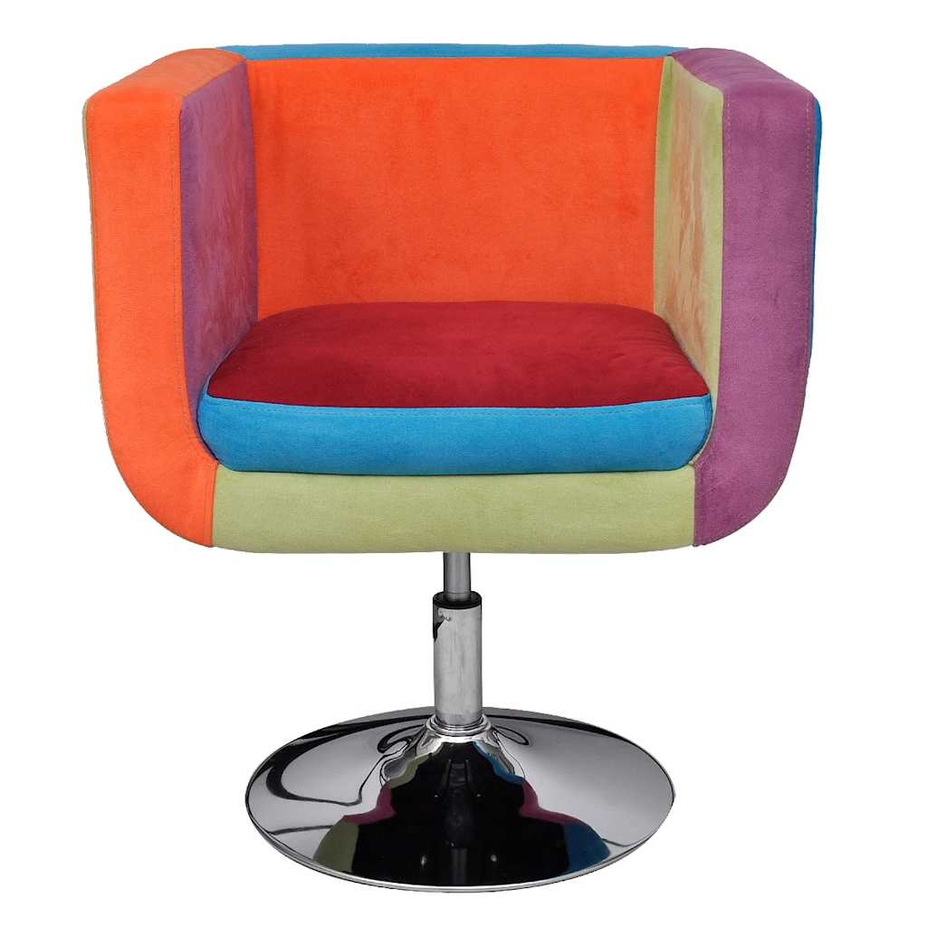 vidaXL Patchwork Fabric Adjustable Cube Armchair 63x57x66-76 cm Multicolour - Image 1 of 9