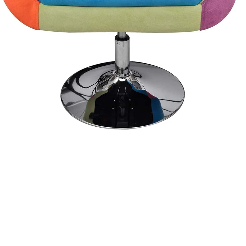 vidaXL Patchwork Fabric Adjustable Cube Armchair 63x57x66-76 cm Multicolour - Image 5 of 9