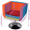 vidaXL Patchwork Fabric Adjustable Cube Armchair 63x57x66-76 cm Multicolour - Image 7 of 9