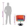 vidaXL Patchwork Fabric Adjustable Cube Armchair 63x57x66-76 cm Multicolour - Image 9 of 9