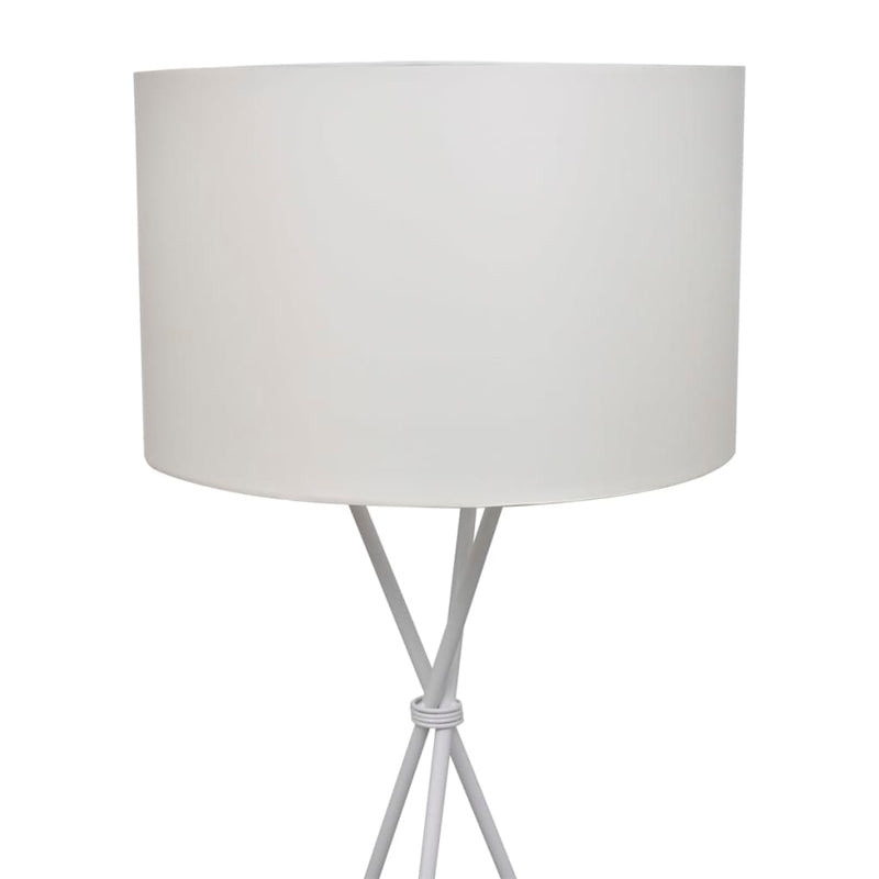 vidaXL 139 cm White Polyester Tripod Floor Lamp - Image 1 of 1