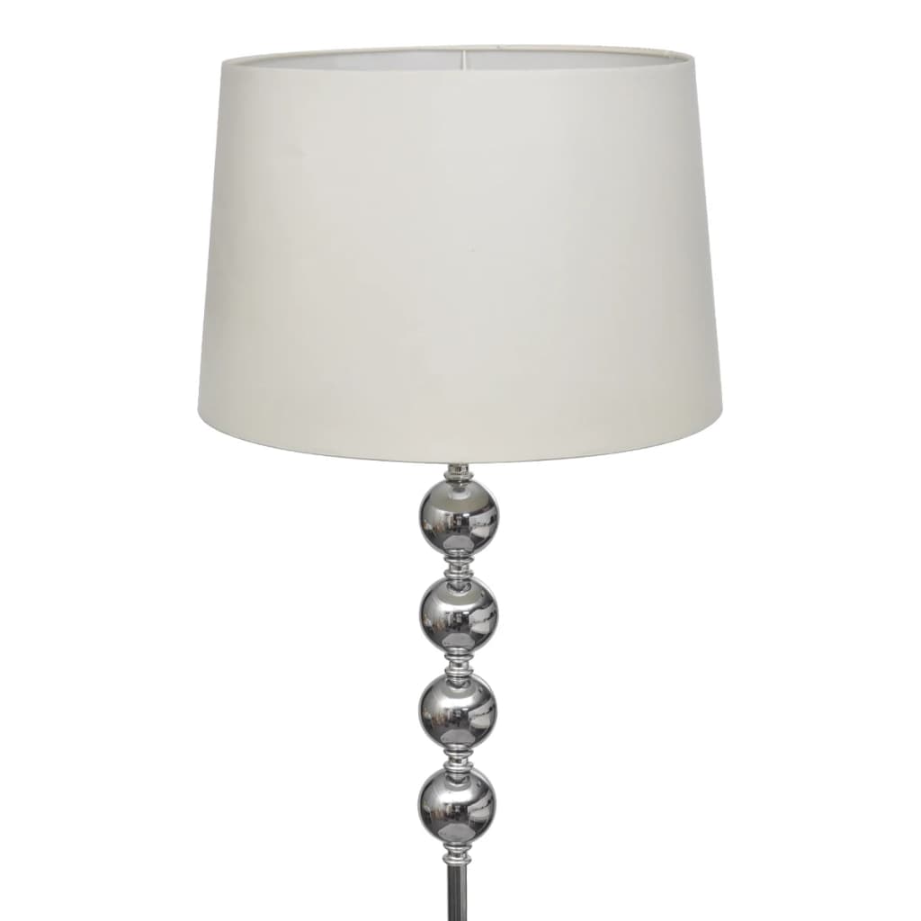 vidaXL Lampada da Pavimento con 4 Sfere, Poliestere, H 1560 mm, Bianco - Image 1 of 1