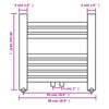 vidaXL Radiatore Centrale Portasciugamano Dritto 480 x 480 mm - Image 6 of 6