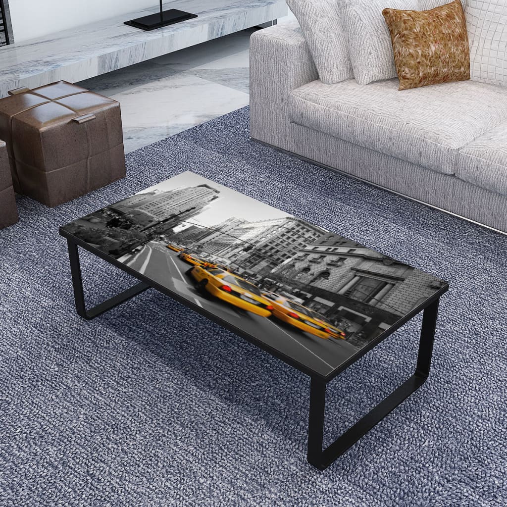 vidaXL Tavolino da Salotto con Ripiano in Vetro Rettangolare - Image 1 of 4
