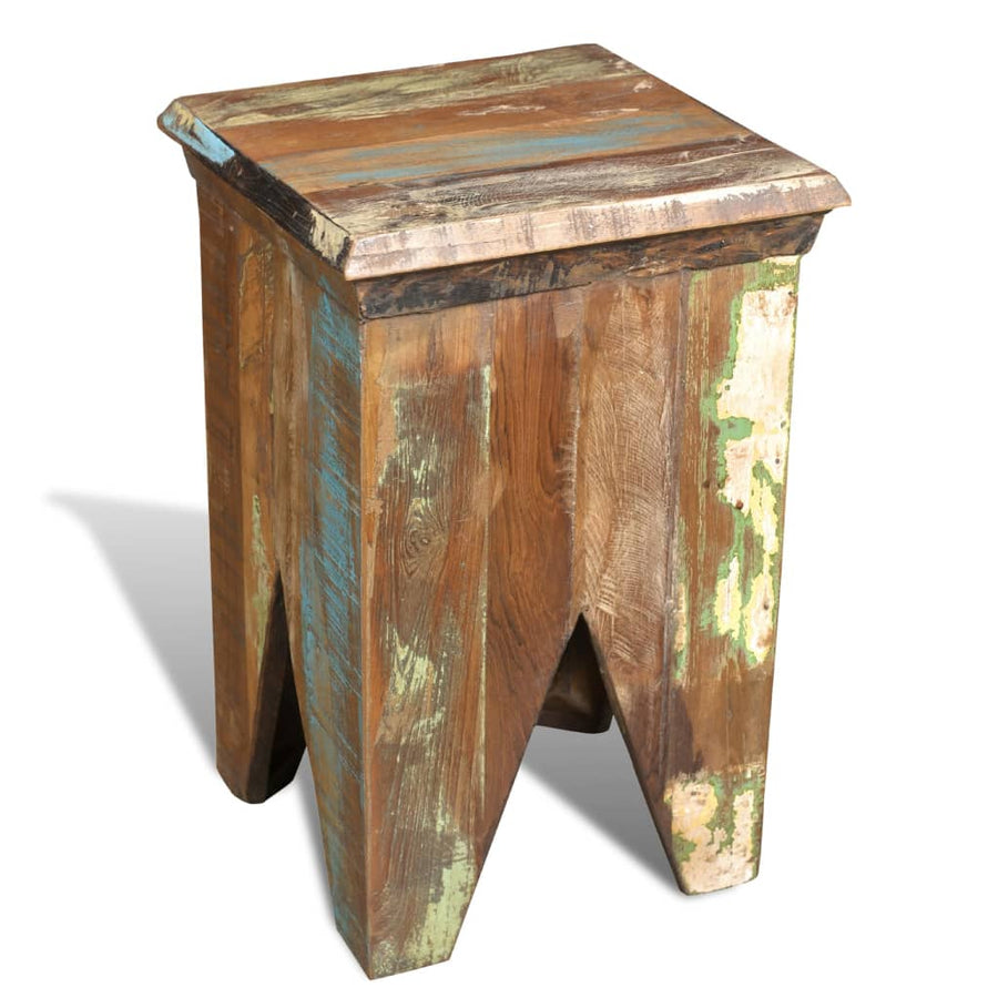 Sgabello in Legno Massello di Recupero 30 x 30 x 45 cm Marrone - immagine 1 | SolPatio