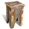 vidaXL Solid Reclaimed Wood Stool 30 x 30 x 45 cm Brown - Image 3 of 5
