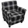 Poltrona con Cuscino in Tessuto e Telaio in Legno, 67,5 x 71 x 75,5 cm, Nero - immagine 2 | SolPatio - Image 2 of 6