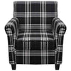 Poltrona con Cuscino in Tessuto e Telaio in Legno, 67,5 x 71 x 75,5 cm, Nero - immagine 3 | SolPatio - Image 3 of 6
