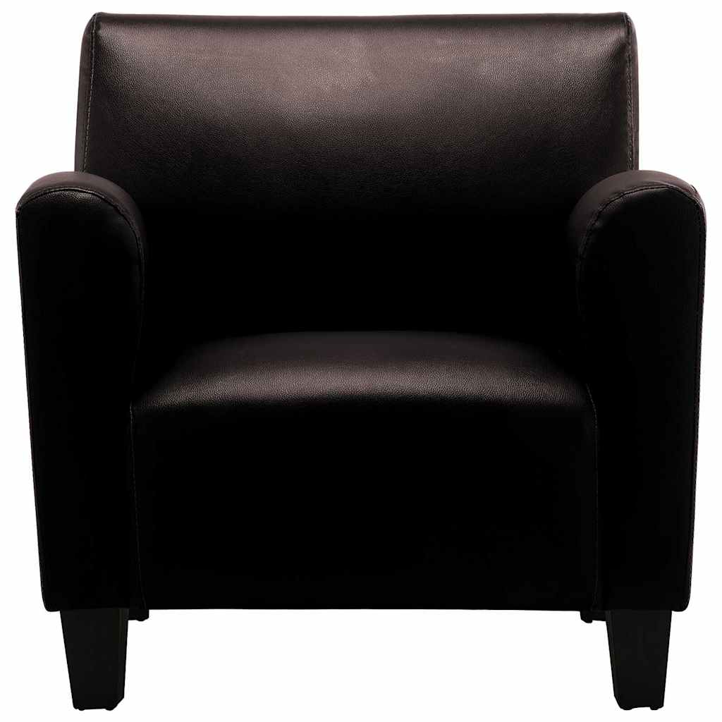vidaXL Faux Leather Armchair 70 x 69 x 72 cm Dark Brown - Image 3 of 8