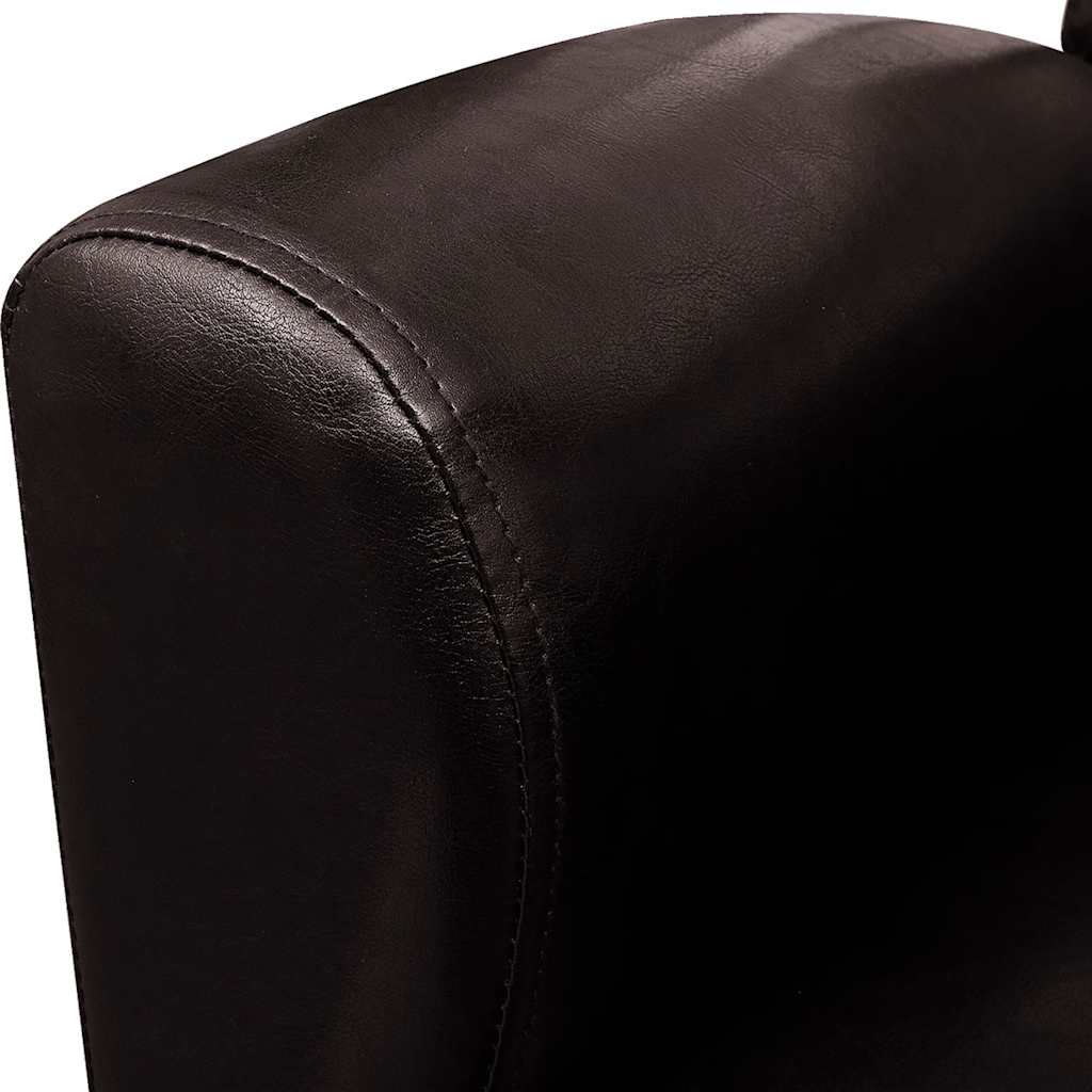 vidaXL Faux Leather Armchair 70 x 69 x 72 cm Dark Brown - Image 5 of 8
