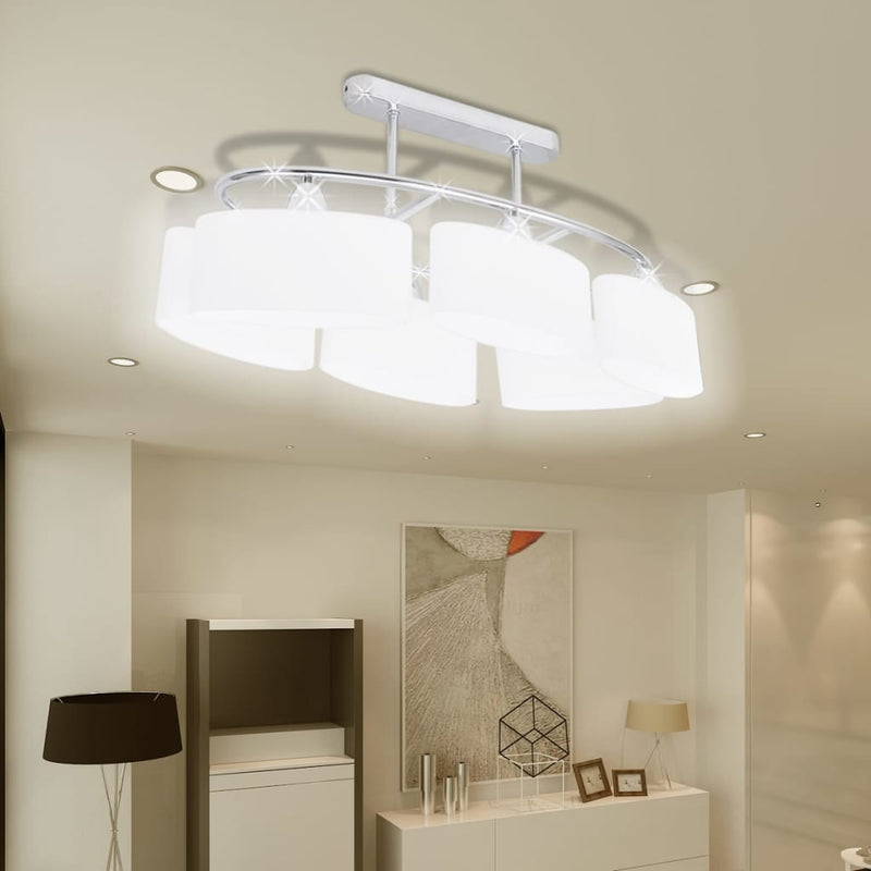Modern Ceiling Light with 6 Ellipsoidal Glass E14 Lights - Image 4 of 5