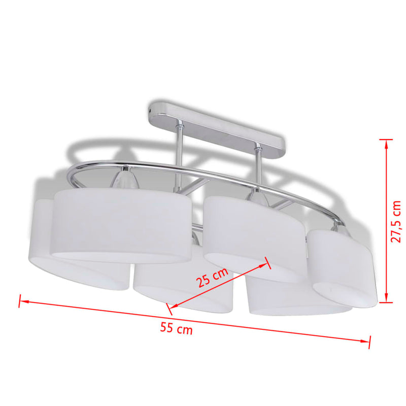 Modern Ceiling Light with 6 Ellipsoidal Glass E14 Lights - Image 5 of 5