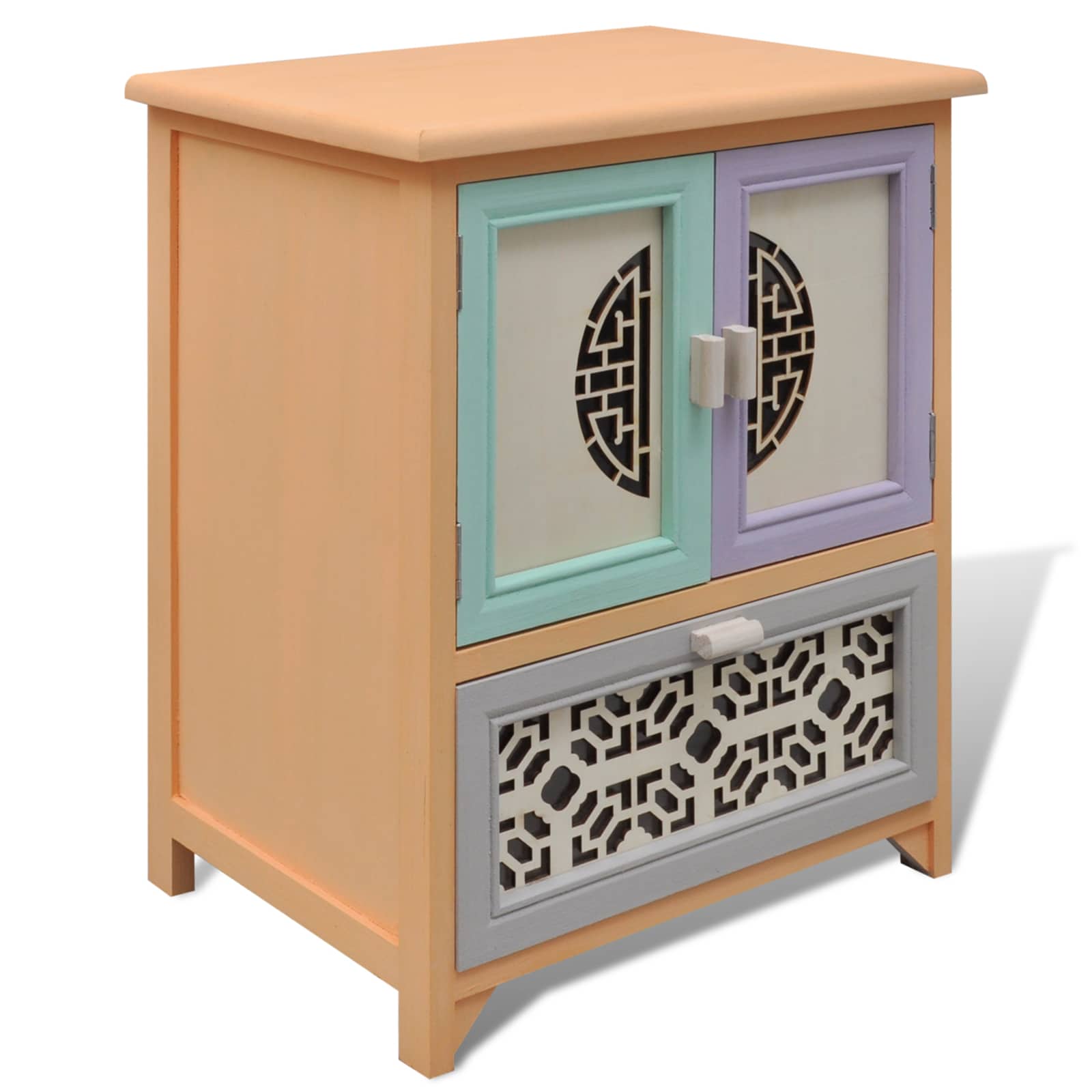 vidaXL Mobile laterale Multicolore 46 x 34 x 55.5 cm - Image 1 of 5