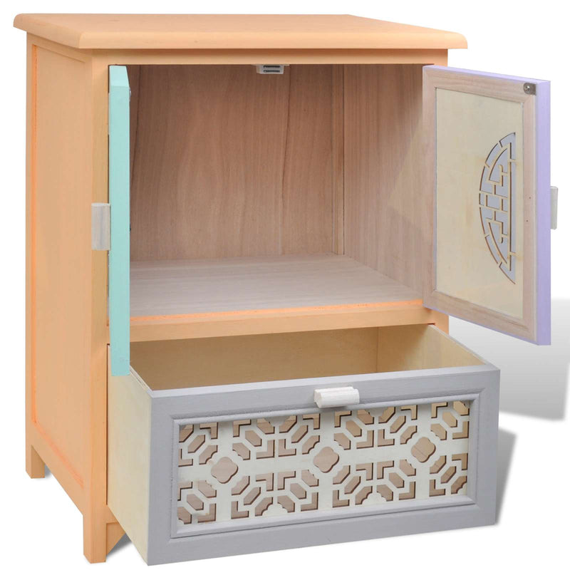 vidaXL Mobile laterale Multicolore 46 x 34 x 55.5 cm - Image 3 of 5