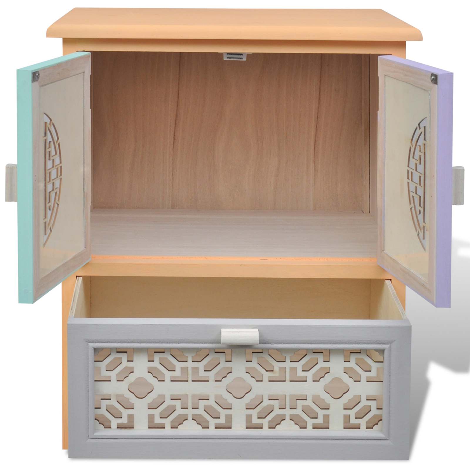 vidaXL Mobile laterale Multicolore 46 x 34 x 55.5 cm - Image 4 of 5