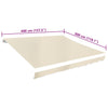 vidaXL Replacement Awning Fabric 100% Polyester for 4x3m Frame, Cream - Image 6 of 6