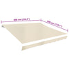 vidaXL Replacement Awning Fabric 100% Polyester for 4x3m Frame, Cream - Image 5 of 6