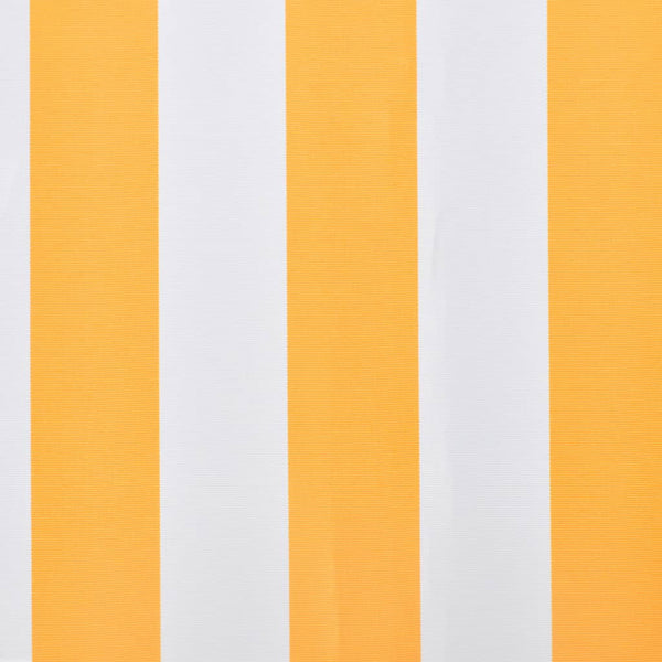 Tela di Ricambio per Tenda da Sole in Poliestere per Telaio 3x2,5 m, Giallo Girasole e Bianco - immagine 2 | SolPatio