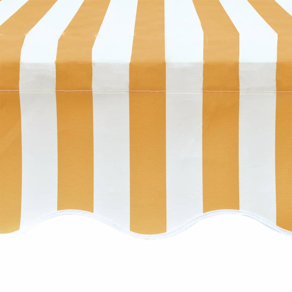 Telo di Ricambio per Tenda da Sole in Poliestere per Telaio 4x3 m Giallo e Bianco - immagine 2 | SolPatio