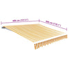 vidaXL Toldo de recambio Poliéster UV 4x3m Girasol Amarillo y Blanco - Image 3 of 3
