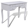 vidaXL Dressing Table with Mirror and Stool 7 Drawers White - Image 3 of 9