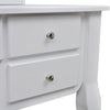 vidaXL Dressing Table with Mirror and Stool 7 Drawers White - Image 6 of 9
