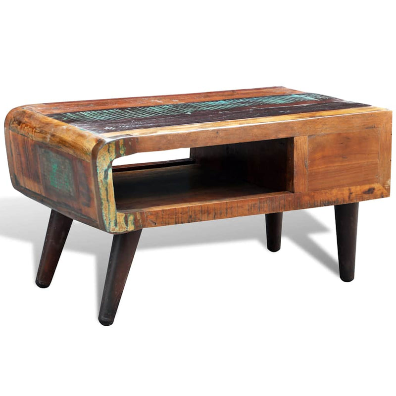 vidaXL Tavolino in Legno di Recupero 90x45x45 cm Multicolore - Image 4 of 10