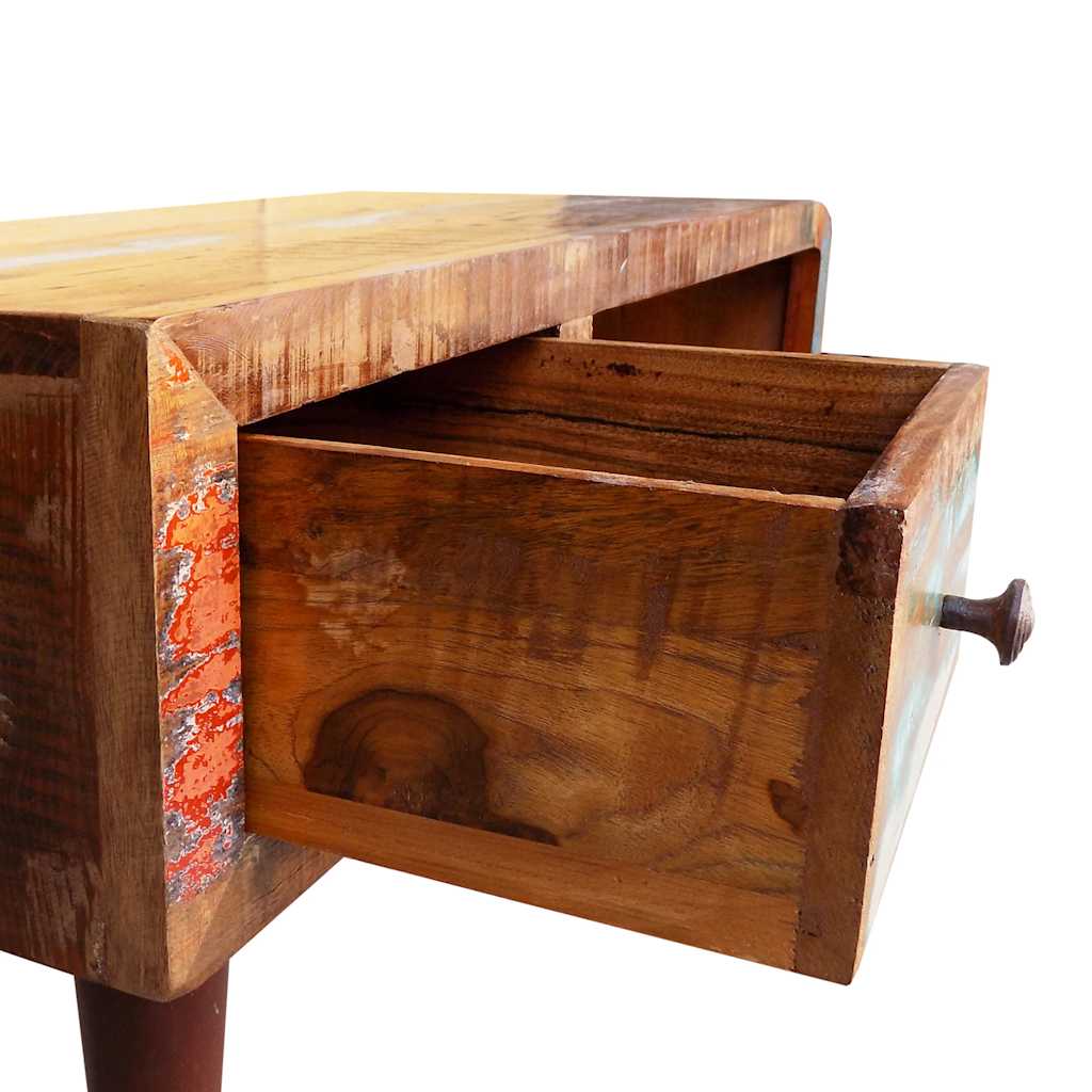 vidaXL Tavolino in Legno di Recupero 90x45x45 cm Multicolore - Image 7 of 10