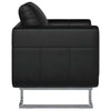 Poltrona a Pozzetto con Gambe Cromate Nera in Similpelle - immagine 10 | SolPatio - Image 10 of 13