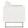 vidaXL Sillón de cubeta con tapizado de 72% PVC, estructura de madera, 85,5 x 63 x 74 cm, Blanco - Image 7 of 12
