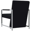 vidaXL Poltrona con Gambe Cromate Nera in Similpelle - Image 4 of 6