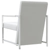vidaXL Sillón de cubeta con tapizado de 72% PVC, estructura de madera, 85,5 x 63 x 74 cm, Blanco - Image 8 of 12