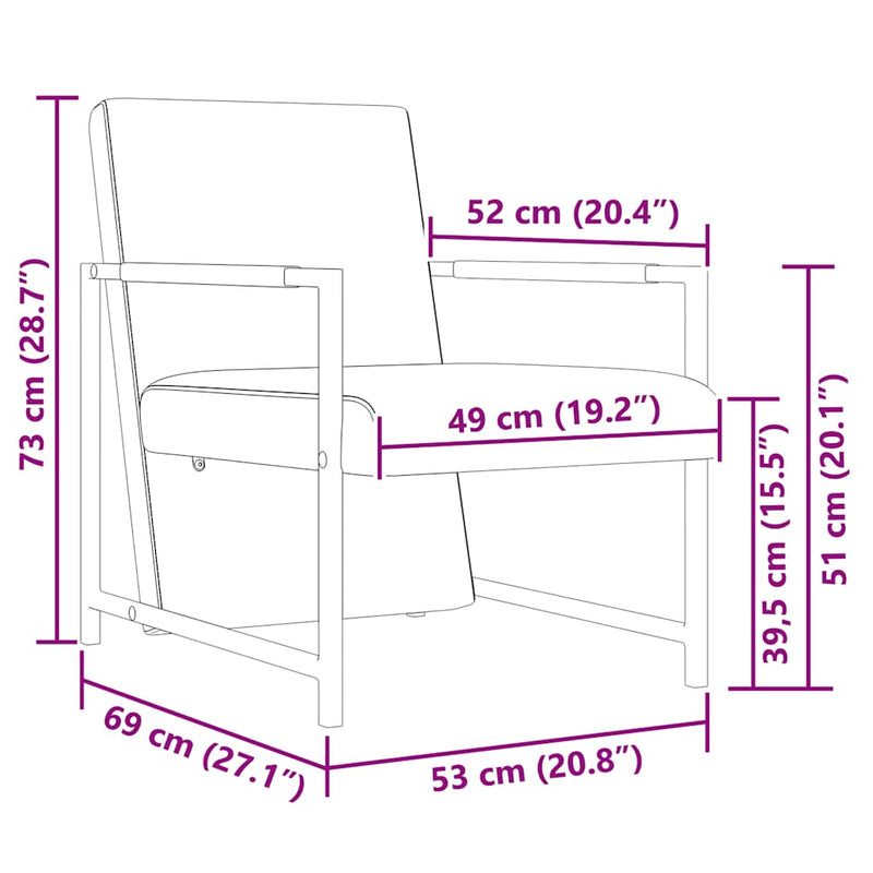 vidaXL Poltrona in Similpelle con Gambe Cromate 53x69x73 cm Bianca - Image 5 of 6