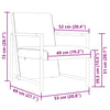 vidaXL Sillón de cubeta con tapizado de 72% PVC, estructura de madera, 85,5 x 63 x 74 cm, Blanco - Image 9 of 12