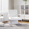 vidaXL Sillón de cubeta con tapizado de 72% PVC, estructura de madera, 85,5 x 63 x 74 cm, Blanco - Image 2 of 12