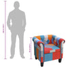 vidaXL Patchwork Fabric Adjustable Cube Armchair 63x57x66-76 cm Multicolour - Image 8 of 9
