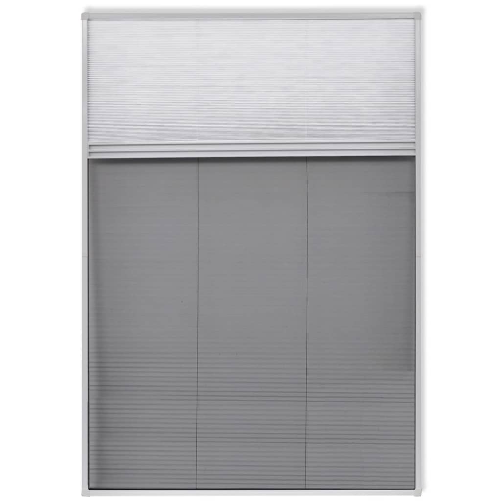 vidaXL Finestra per Insetti Finestra Plisse 160 x 80 cm in Alluminio con Ombra - Image 2 of 7