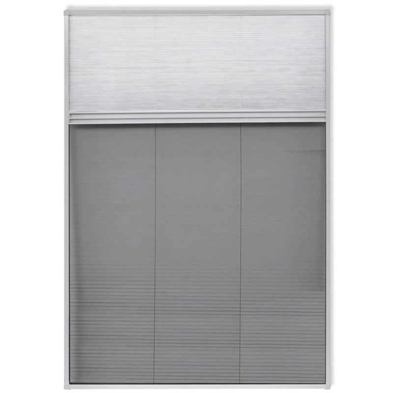 vidaXL Finestra per Insetti Finestra Plisse 160 x 80 cm in Alluminio con Ombra - Image 2 of 7