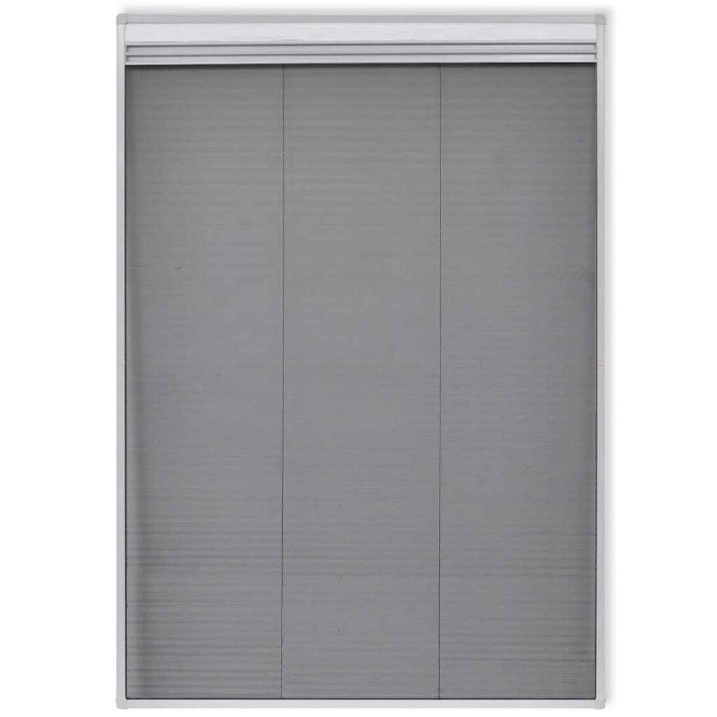 vidaXL Finestra per Insetti Finestra Plisse 160 x 80 cm in Alluminio con Ombra - Image 3 of 7