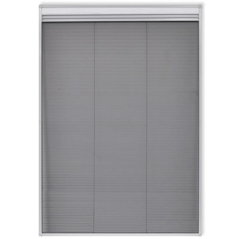 vidaXL Finestra per Insetti Finestra Plisse 160 x 80 cm in Alluminio con Ombra - Image 3 of 7