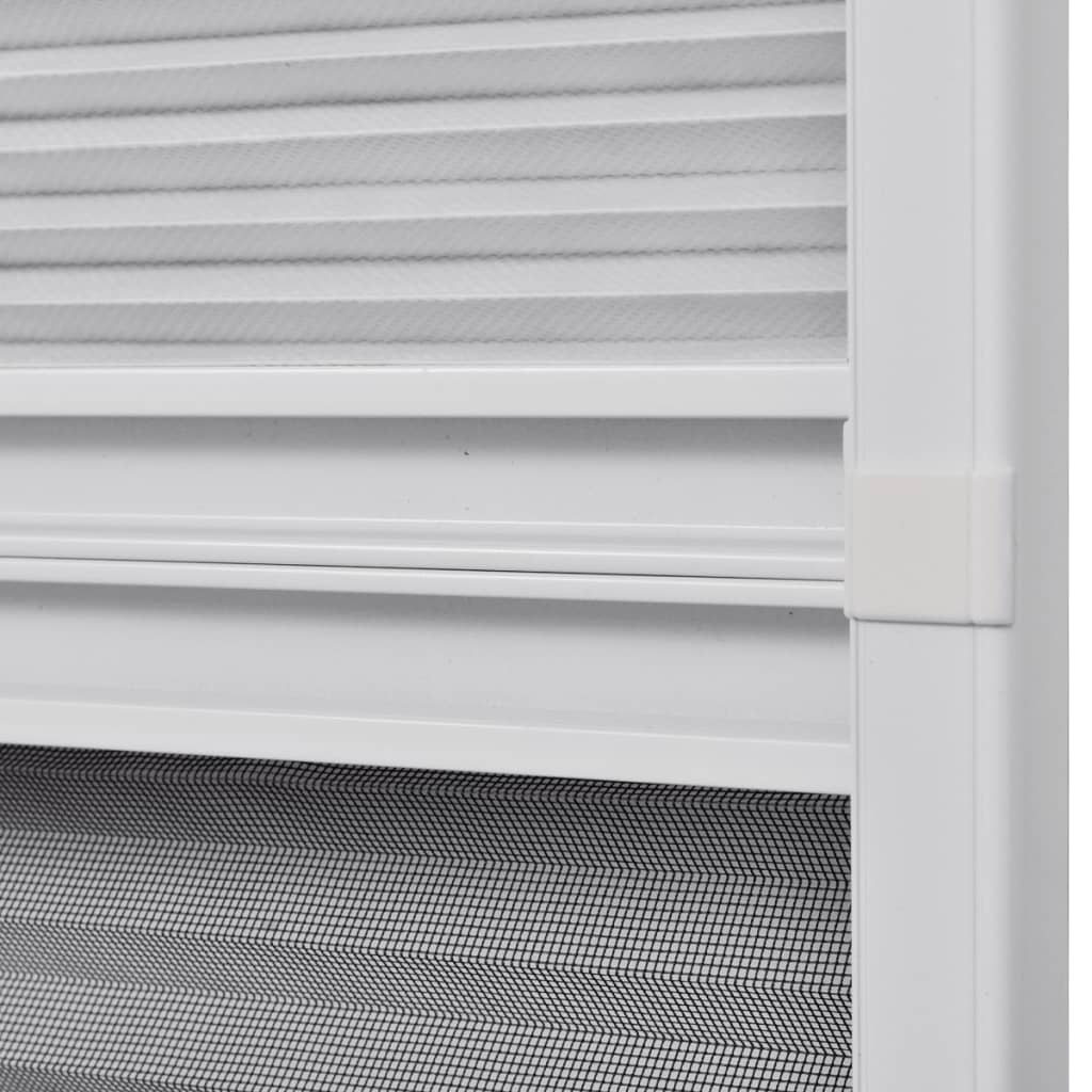vidaXL Finestra per Insetti Finestra Plisse 160 x 80 cm in Alluminio con Ombra - Image 5 of 7