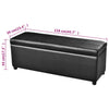 vidaXL Arcón 100% PVC 116 x 39 x 44 cm Negro - Image 4 of 4