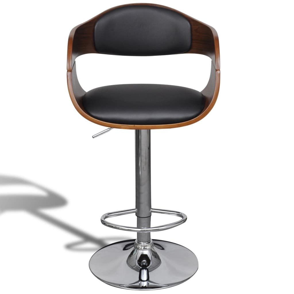 vidaXL Sgabello da Bar in Legno Piegato e Similpelle - Image 1 of 4