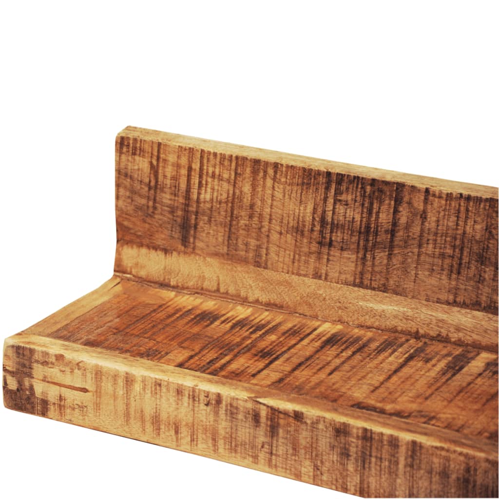vidaXL Mensole a Muro in Legno Massiccio di Mango 110x16x16 cm Marrone (Set da 2) - Image 2 of 6