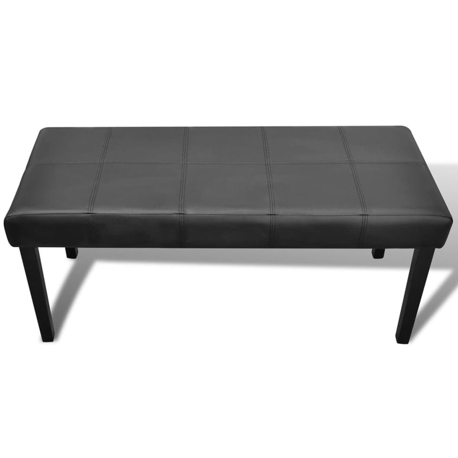 Panchina Elegante in Pelle Artificiale Nera - immagine 1 | SolPatio