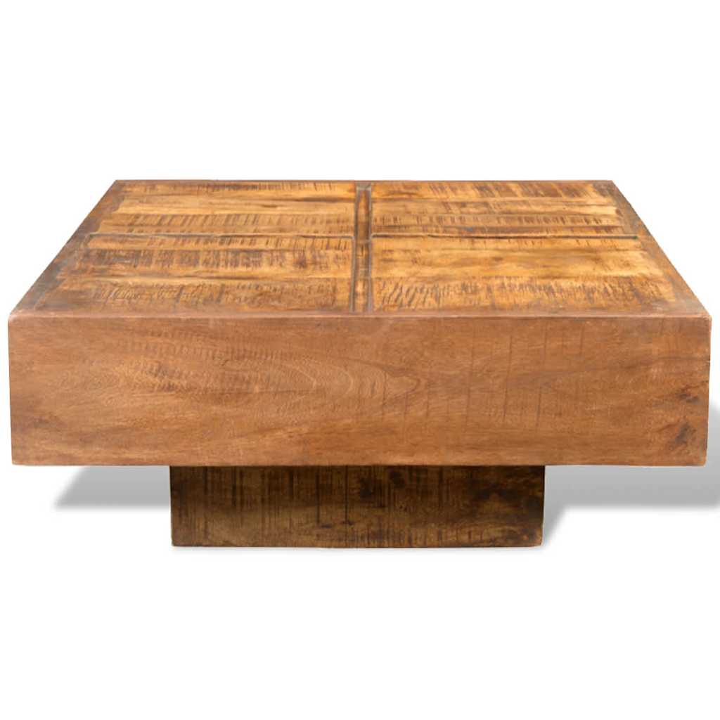 vidaXL Tavolino da Salotto Marrone Quadrato in Legno Massello di Mango - Image 1 of 5