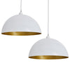 vidaXL Lámpara Colgante 2 Piezas Altura Ajustable Semiesférica Blanca - Image 2 of 8