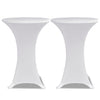 Copritavolo ?80 cm Bianco Tessuto elasticizzato 2 pezzi - Image 2 of 4