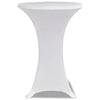 Copritavolo ?80 cm Bianco Tessuto elasticizzato 2 pezzi - Image 3 of 4